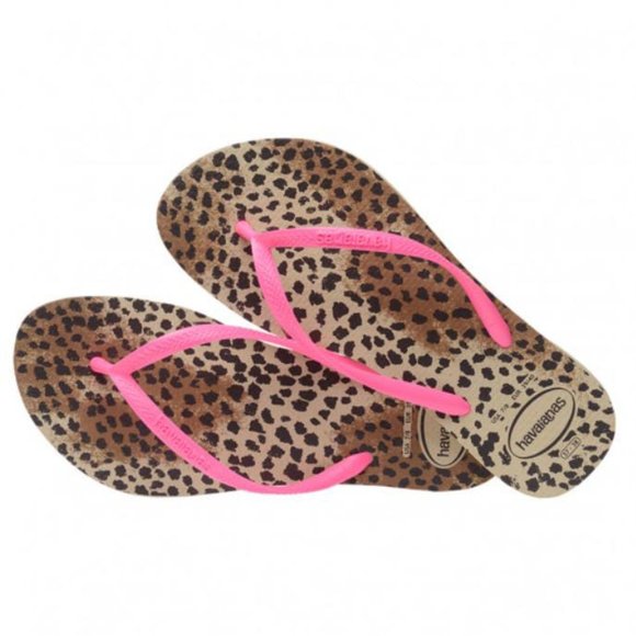 🍂SPECIAL SALES🍂 🌻HAVAIANAS | Slim Animal Print Pink FF - Picture 4 of 6